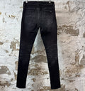Amiri MX1 Black Woven Black Denim Jeans Sz 30
