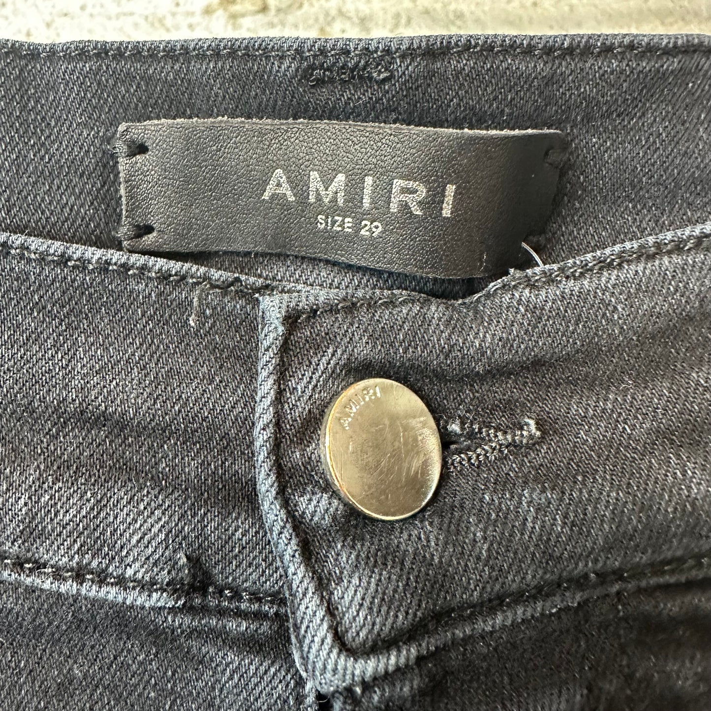Amiri MX1 Red Tie Dye Black Denim Jeans Sz 29