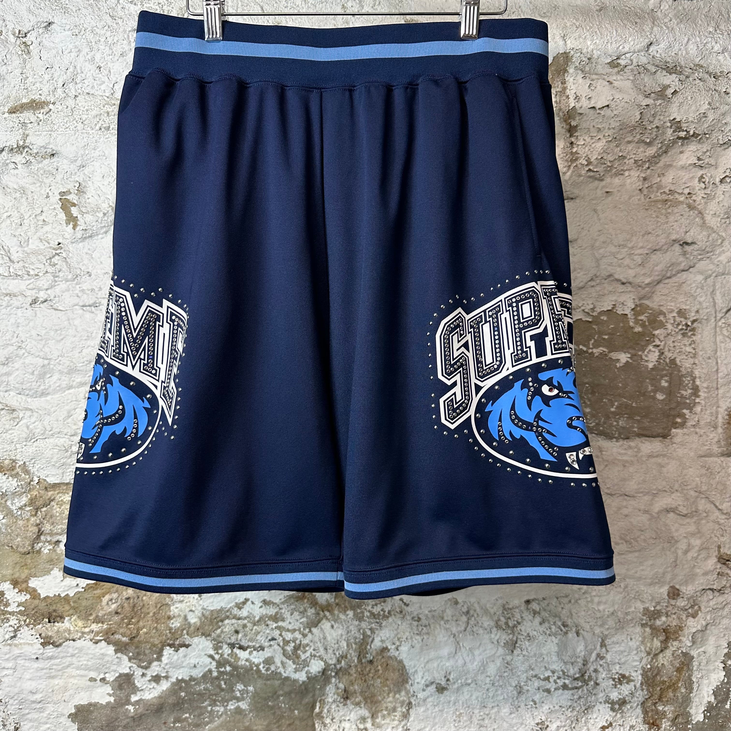 Supreme Navy Studded Basketball Shorts Sz S