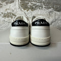Prada Downtown Leather White Black Sneaker Sz 5 (37)