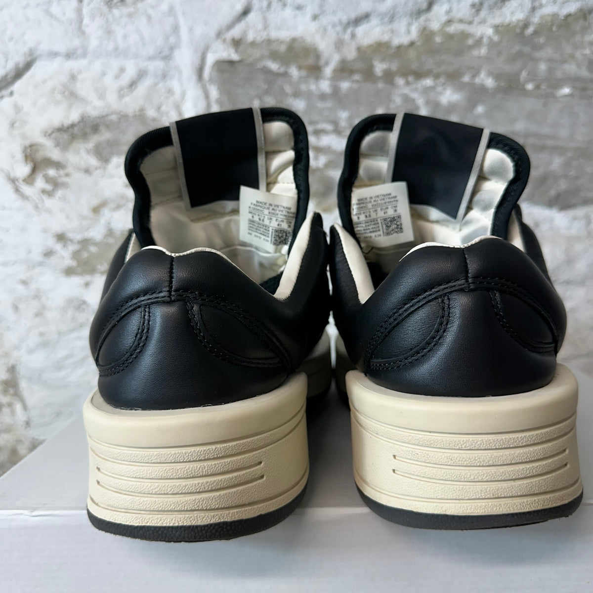 Rick Owens TurboWPN Low Black Milk Sneaker Sz 8