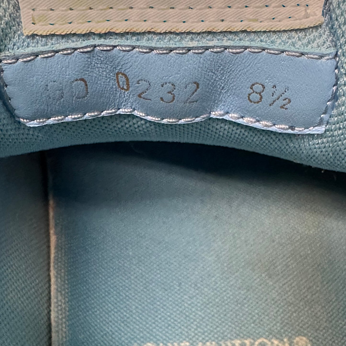 Louis Vuitton Blue Monogram White Strap Trainer Sneaker Sz 10 (8.5LV)