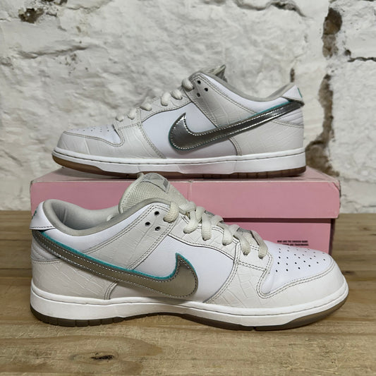 Nike SB Dunk Low Diamond Supply White Sz 11
