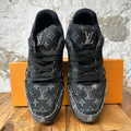 Louis Vuitton Black Denim Monogram Trainer Sneaker Sz 10 (8.5LV)
