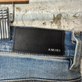 Amiri MX1 Orange Paisley Patches Blue Denim Jeans Sz 40