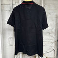 Burberry Red Logo Black Polo Shirt Sz L