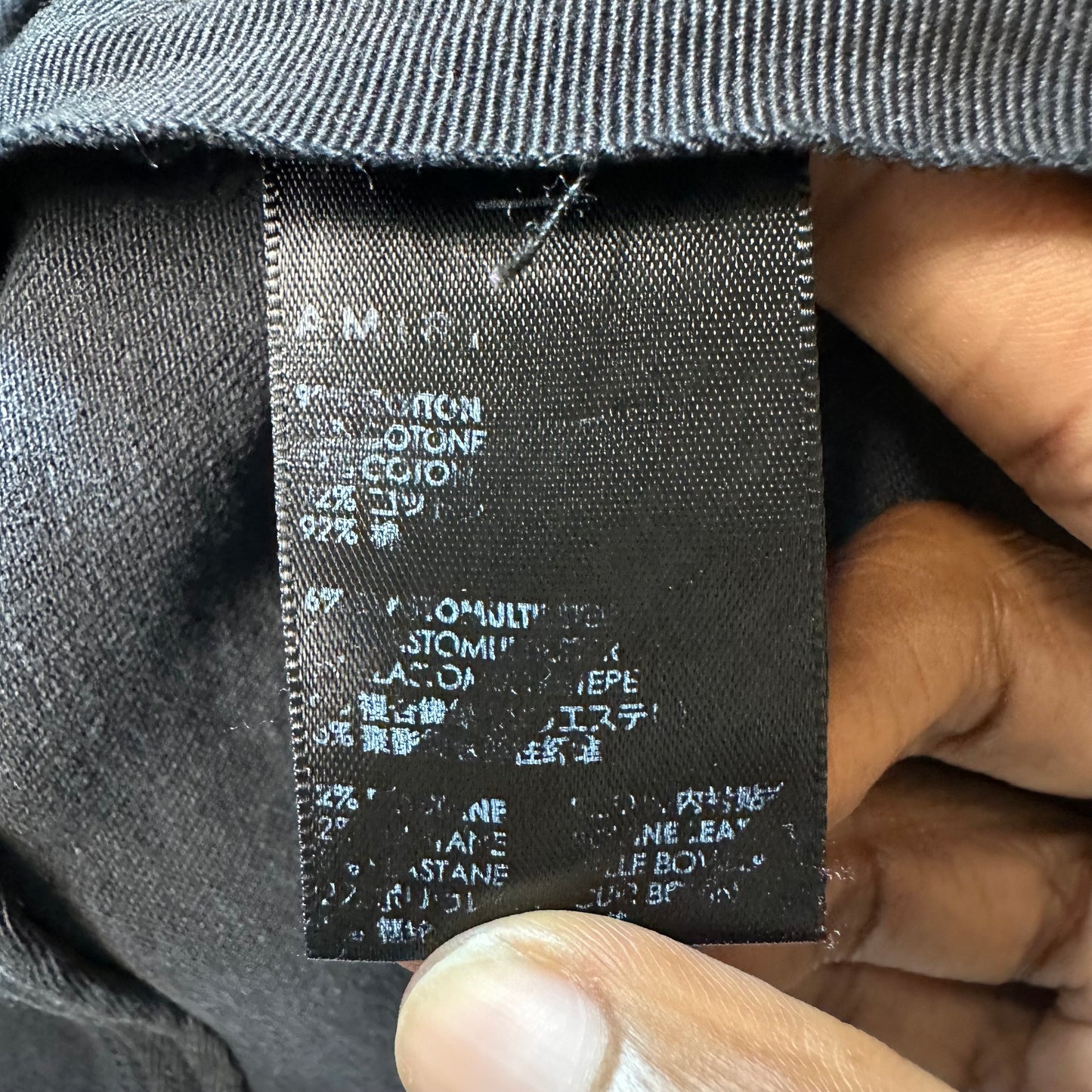 Amiri MX1 Camo Patch Black Denim Jeans Sz 30