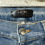 Amiri Blue Varsity Patch Blue Denim Jeans Sz 32