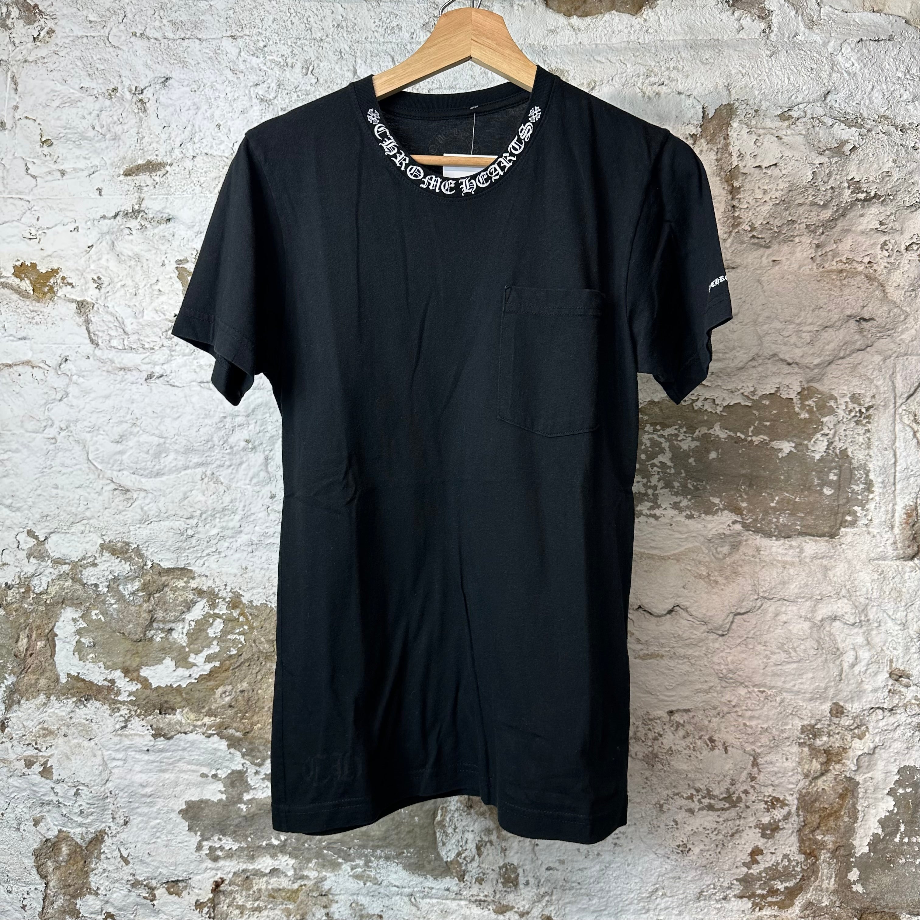 Chrome Hearts Neck Logo T-shirt Black Sz S