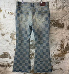 Louis Vuitton Damier 3D Bootcut Denim Jeans Sz 38