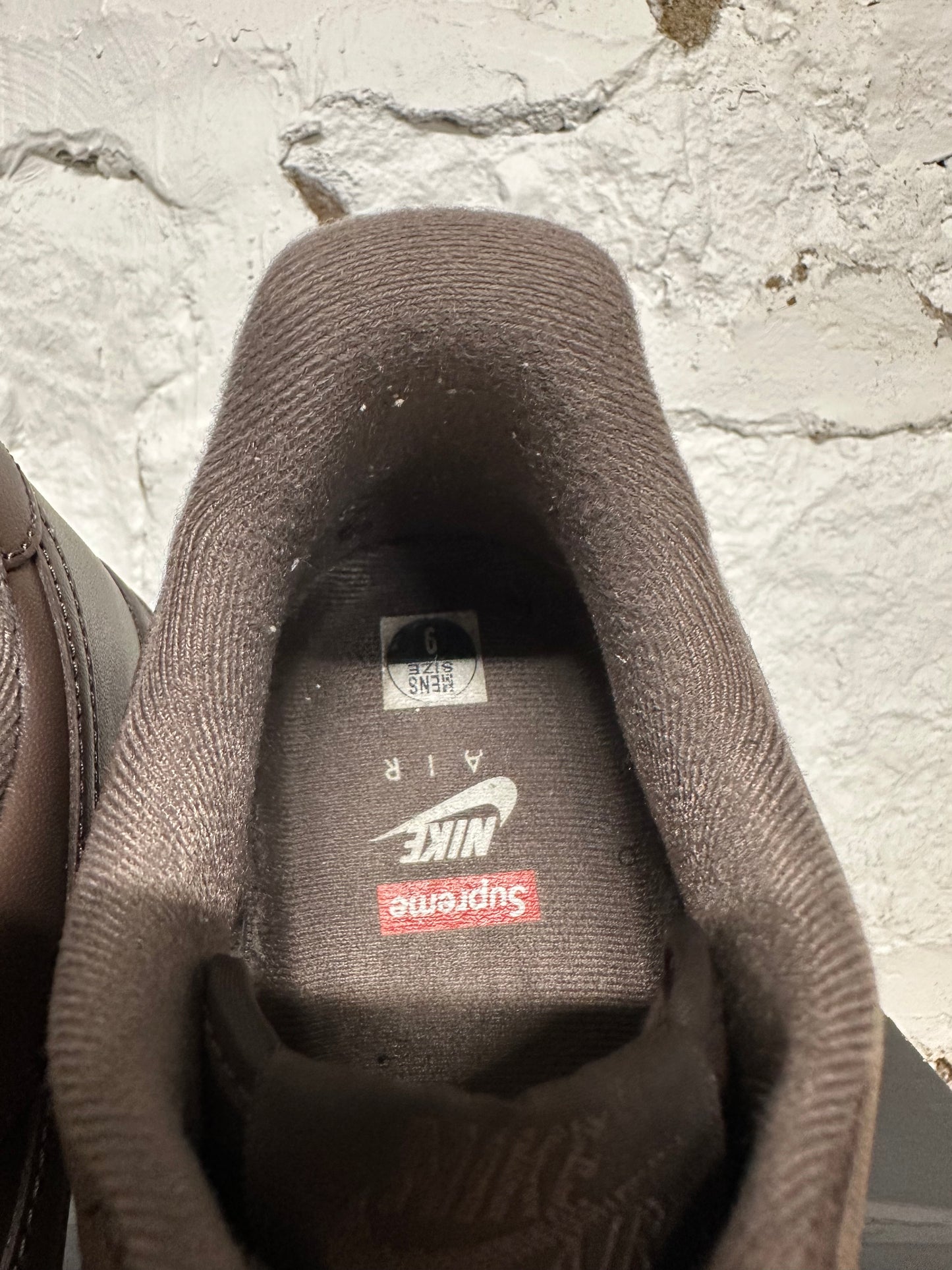 Nike AF1 Supreme Brown Sz 9