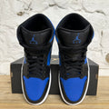 Air Jordan 1 Mid Black Royal Blue Sz 10