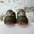 Gucci Rhtyon Multicolor GG Monogram Brown Sneaker Sz 11