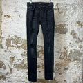 Amiri Plain Faded Black DIstressed Denim Jeans Sz 30