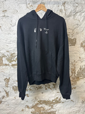 Off White Lava Drip Arrows Hoodie Black Sz L