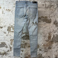 Amiri Leaf Side Spell Blue Denim Jeans Sz 33