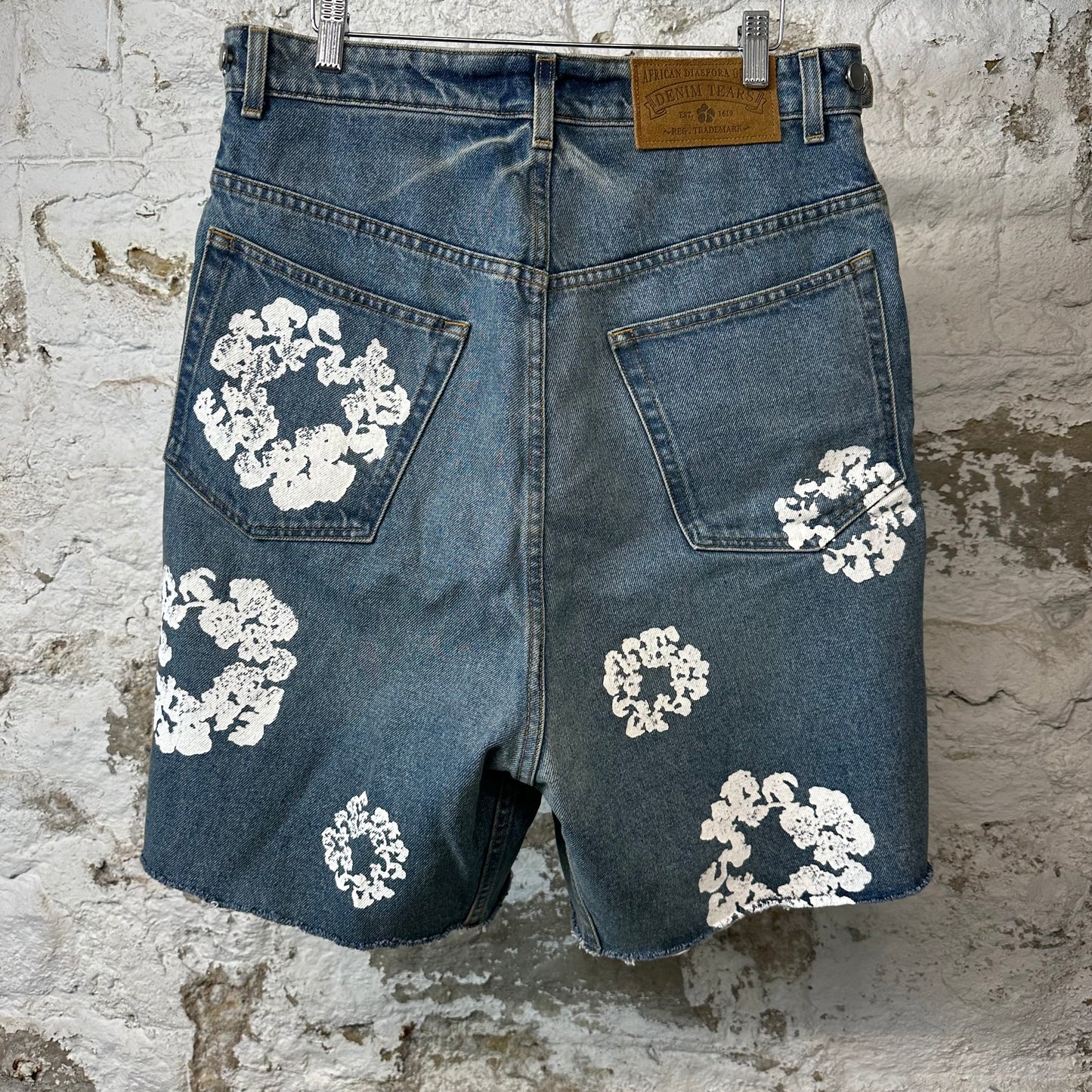 Denim Tears White CW Blue Denim Shorts Sz M