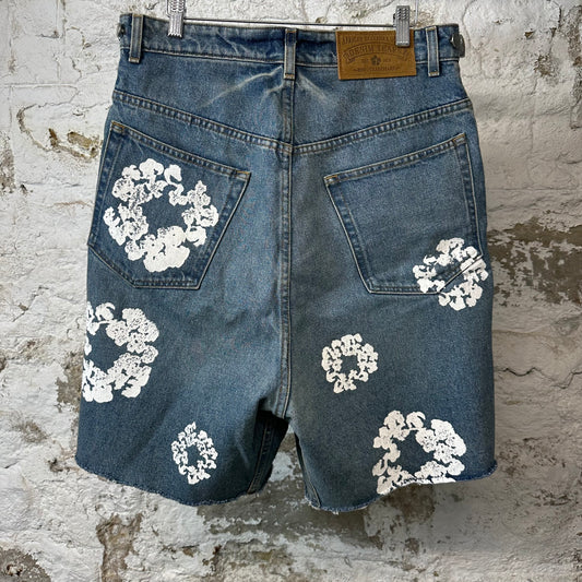 Denim Tears White CW Blue Denim Shorts Sz M