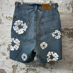 Denim Tears White CW Blue Denim Shorts Sz M