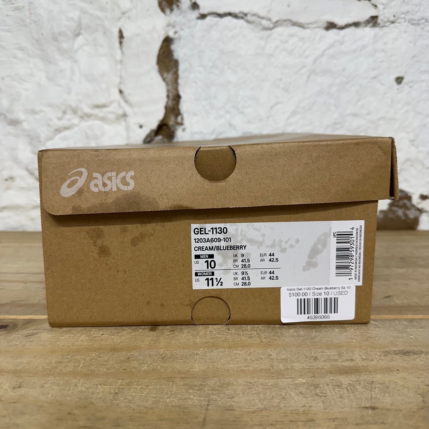 Asics Gel-1130 Cream Blueberry Sz 10