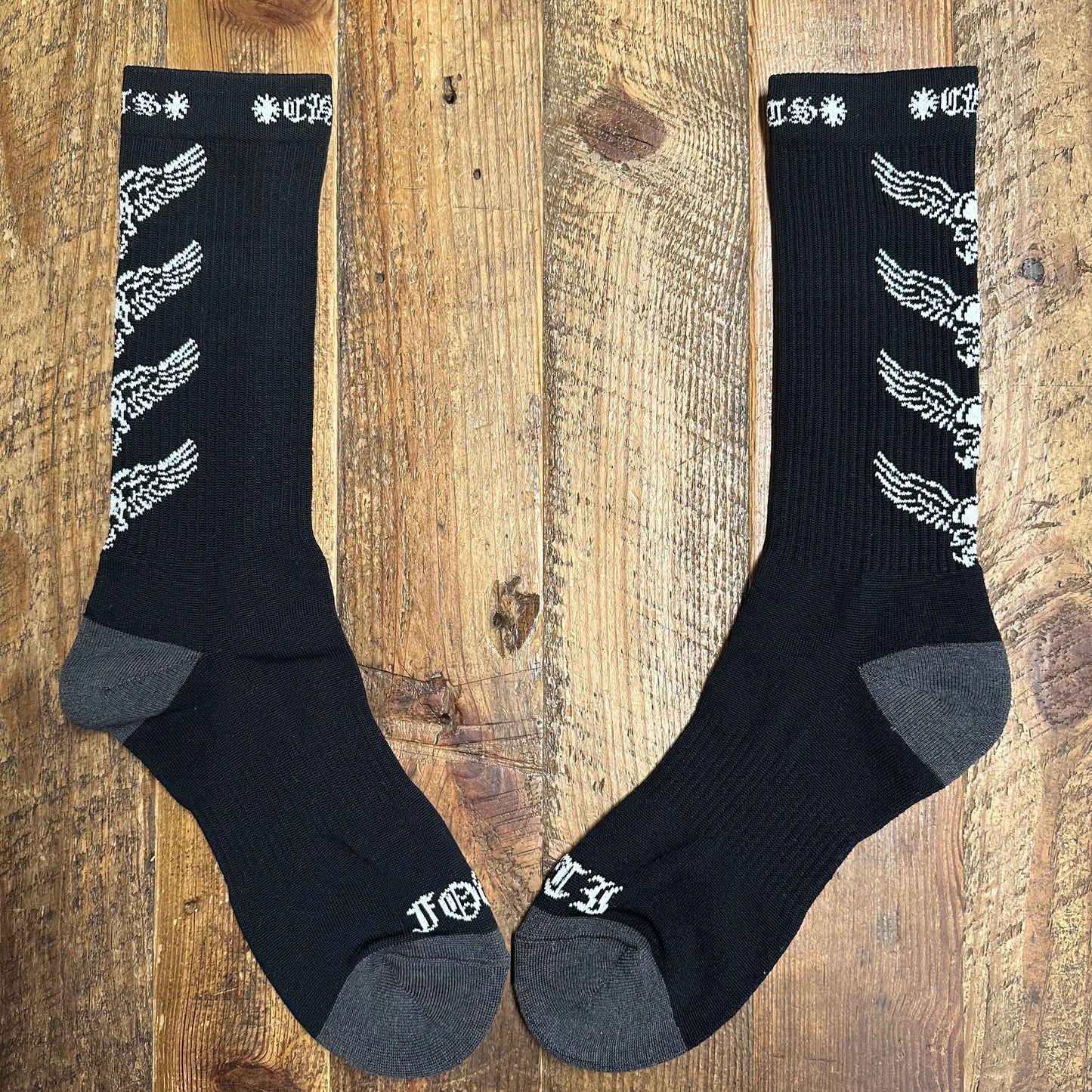 Chrome Hearts White Black Foti Socks DS