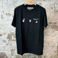 Off White Hand Logos T-shirt Black Sz M