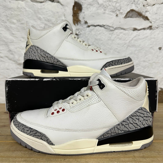 Air Jordan 3 White Cement Reimagined Sz 8.5