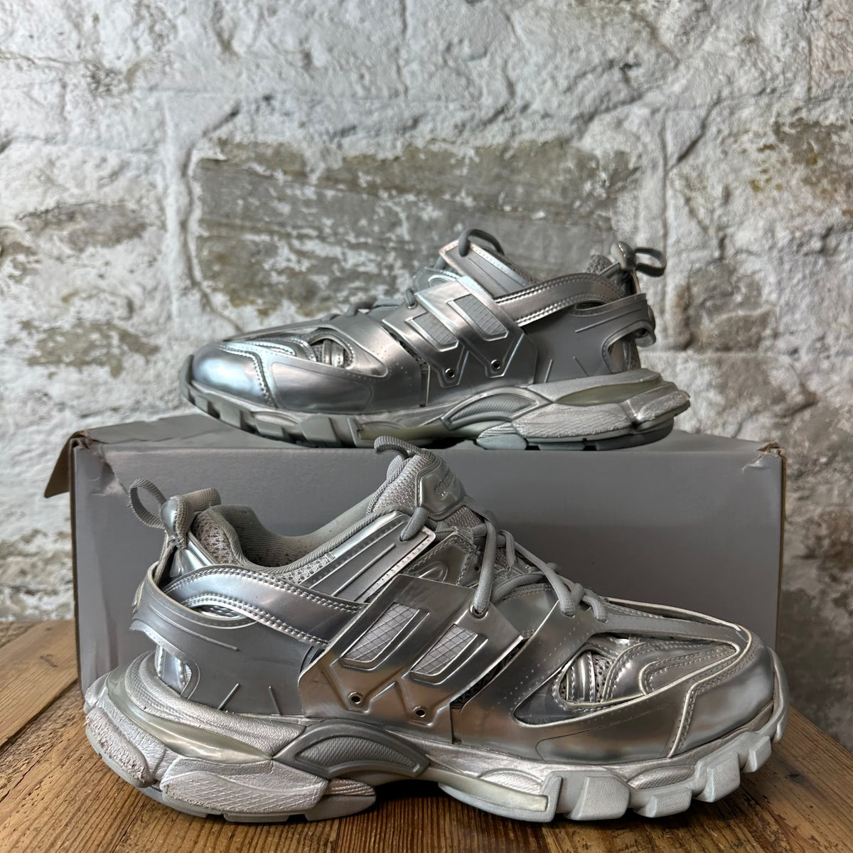 Balenciaga Track Runner Silver Sneaker Sz 10 (43)
