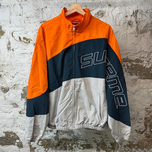 Supreme Orange Navy Gray Track Jacket Sz M