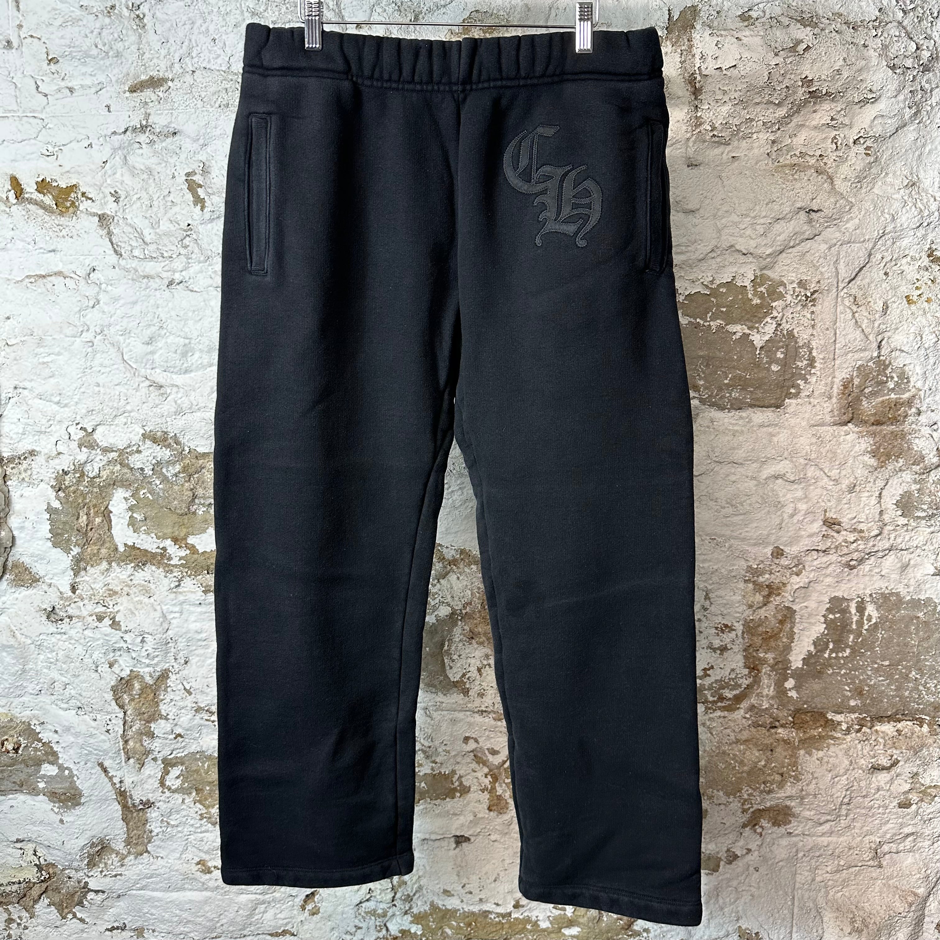 Chrome Hearts CH Nylon Logo Black Sweatpants Sz L