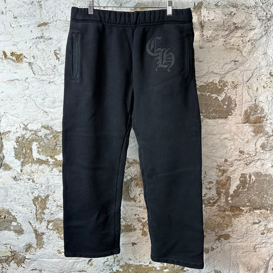 Chrome Hearts CH Nylon Logo Black Sweatpants Sz L