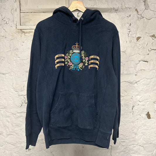 Supreme Veni Vidi Vici Navy Hoodie Sz M