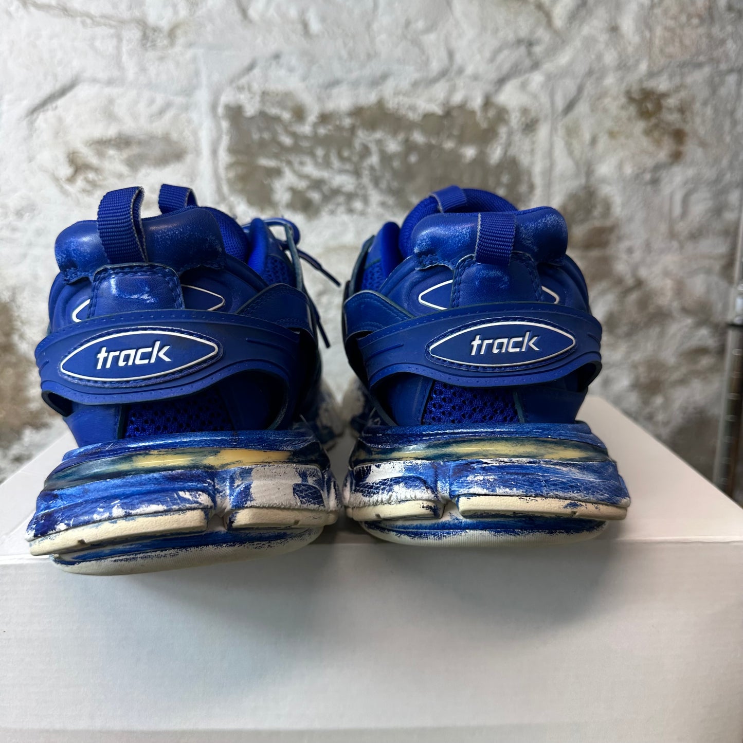 Balenciaga Track Runner Blue Dyed Sneaker Sz 9 (42)