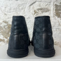 Gucci High Black Monogram Sneaker Sz 12