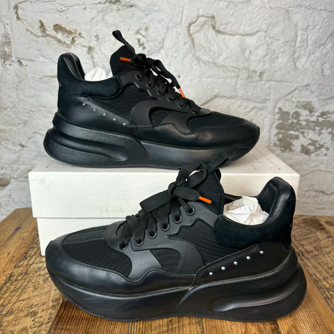 Alexander Mcqueen Triple Black Nappa Joey Sneaker Sz 10 (43)