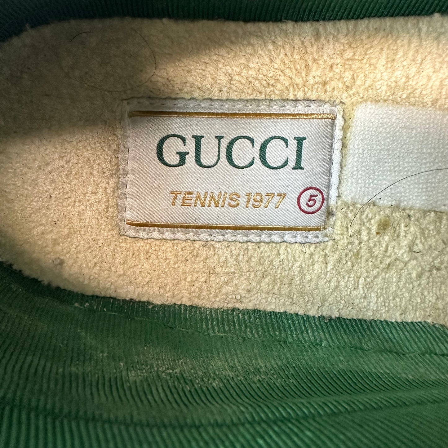 Gucci Tennis 1977 Brown Monogram Sneaker Sz 5 No Box