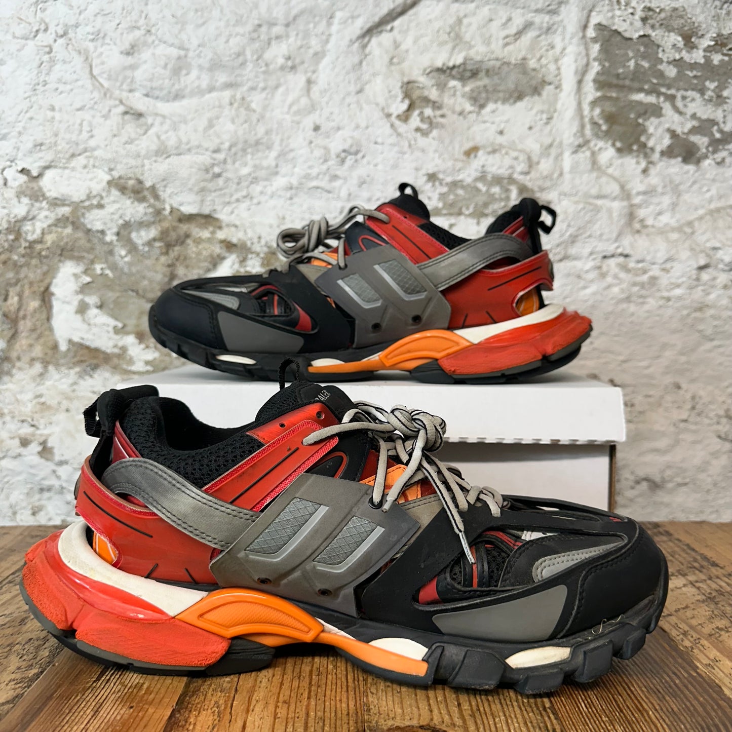 Balenciaga Track Runner Orange Black Grey Sneaker Sz 13 (46)