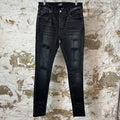 Amiri Plain Faded Black Distressed Denim Jeans Sz 32