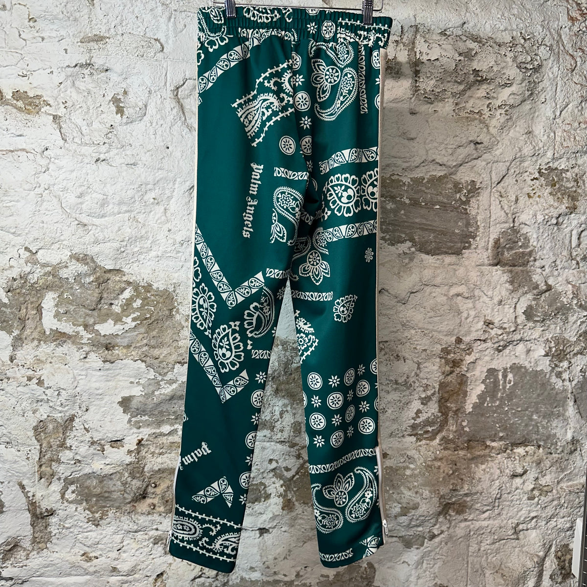Palm Angels Green Paisley Track Pants Sz S