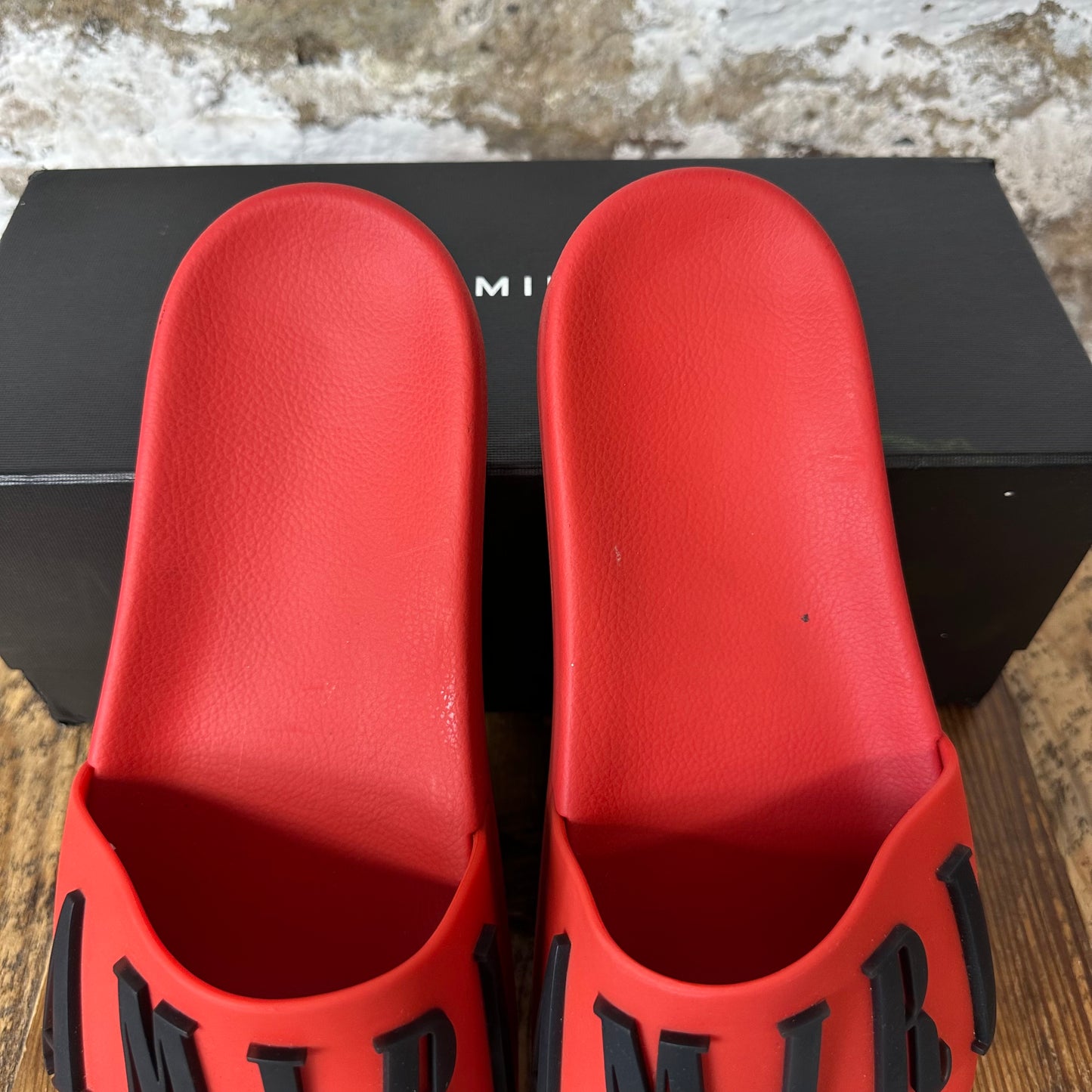Amiri Black Spell Red Pool Slide Sz 12 (45)