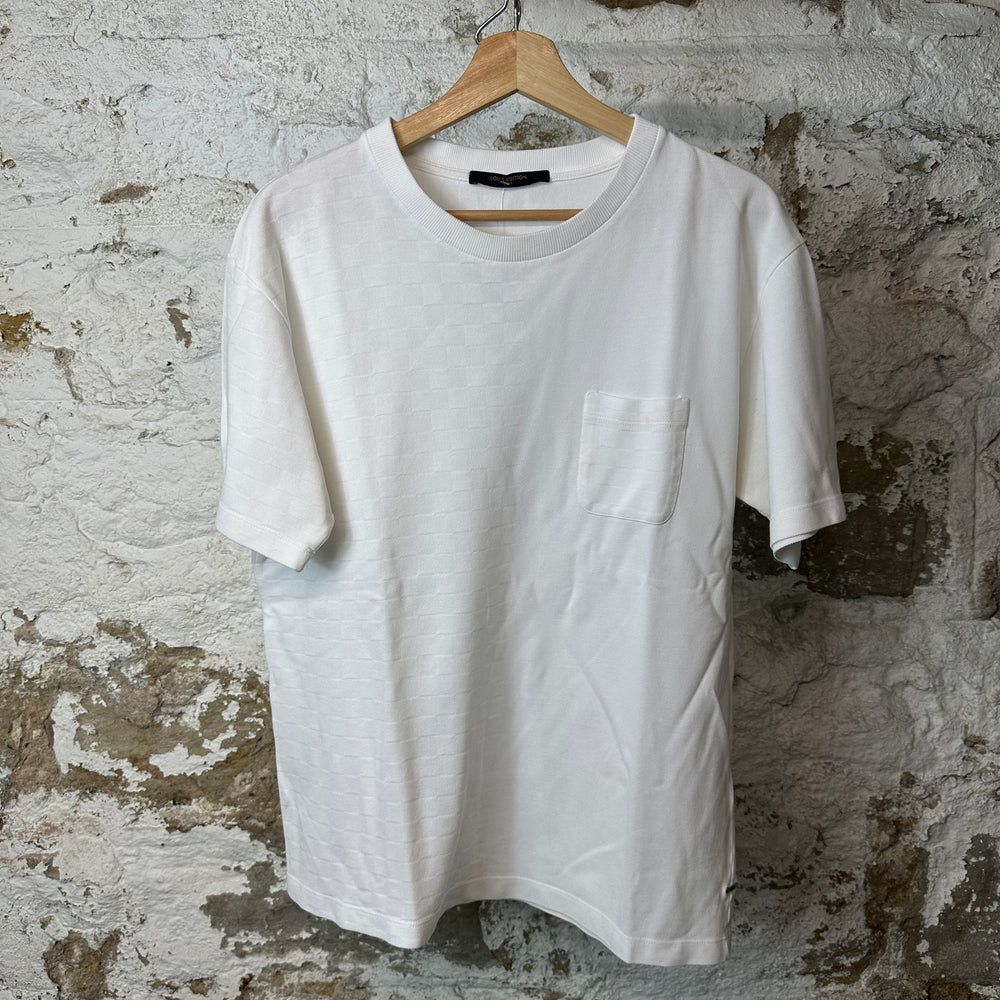 Louis Vuitton Split Damier Pocket White T-Shirt Sz XL