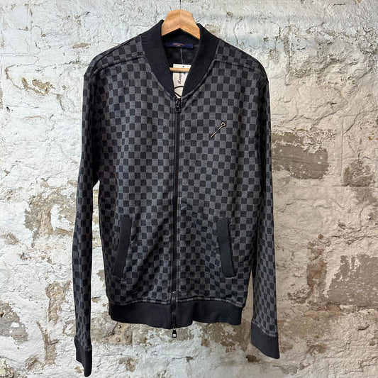 Louis Vuitton Damier Jacquard Zip Up Bomber Jacket Sz L