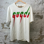 Gucci Green Red Logo T-shirt White Sz XS