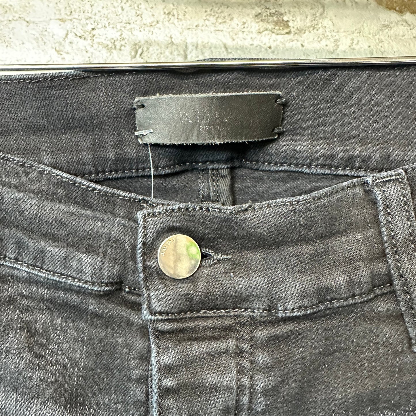 Amiri MX2 Brown Paisley Black Denim Jeans Sz 36
