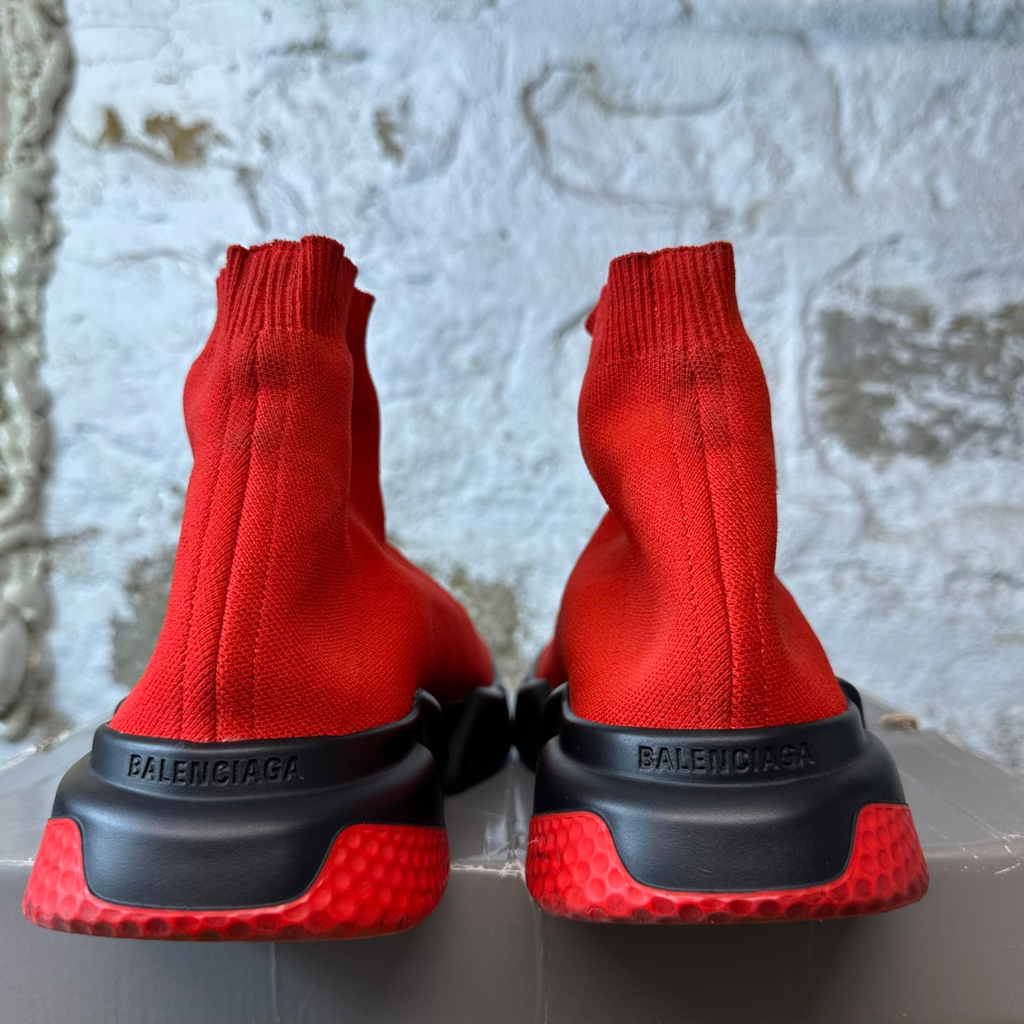 Balenciaga Sock Runner Red Black Sneaker Sz 10 (43)