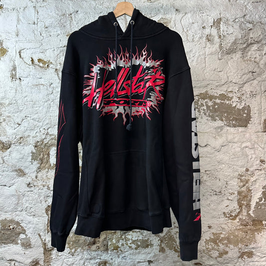 Hellstar Red Gel Hoodie Black Sz L
