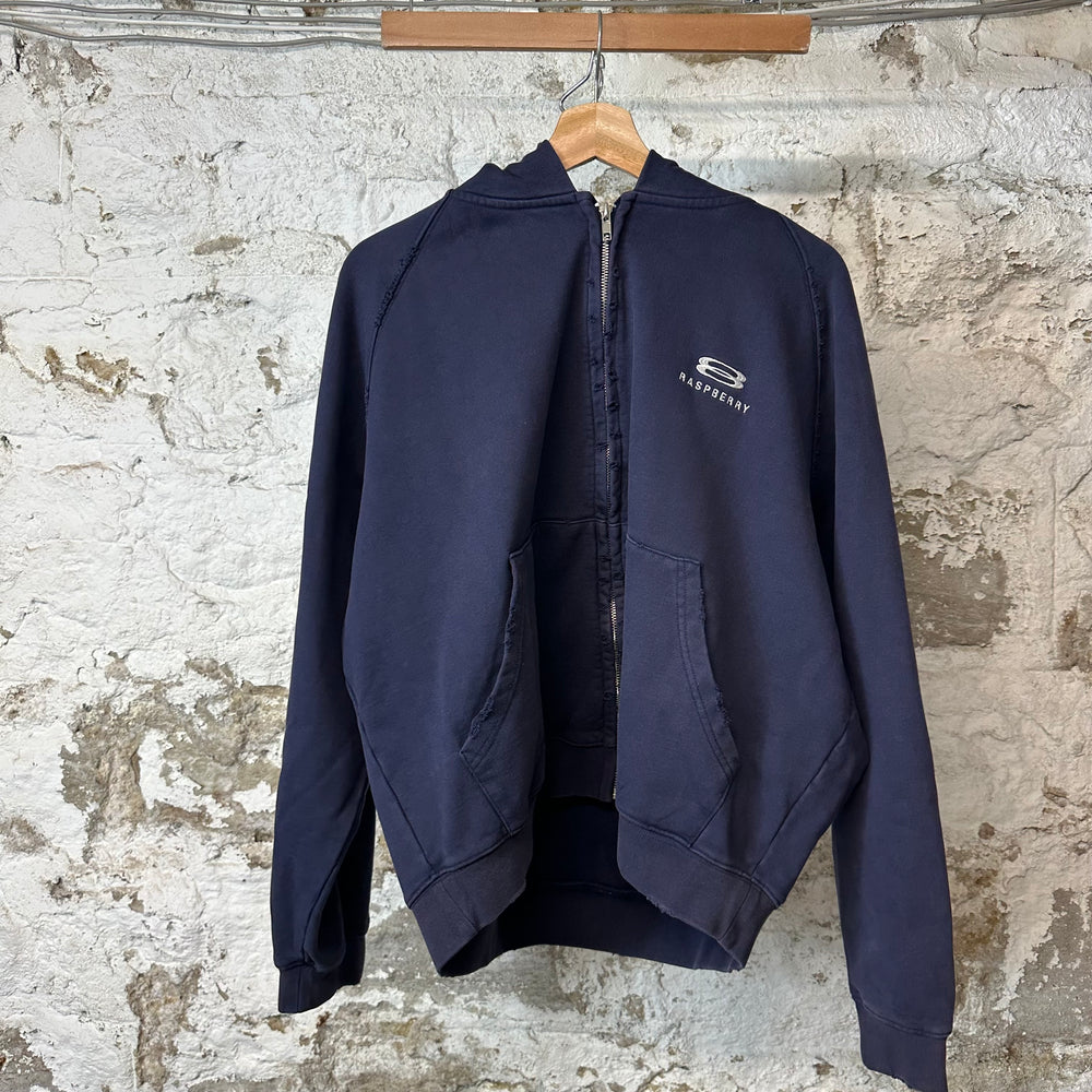 GV Gallery Raspberry Zip Up Hoodie Navy Sz S