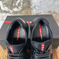 Prada Americas Cup Triple Black Patent Sneaker Sz 10