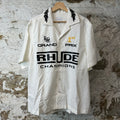 Rhude Grand Prix Champions White Button Up Shirt Sz L