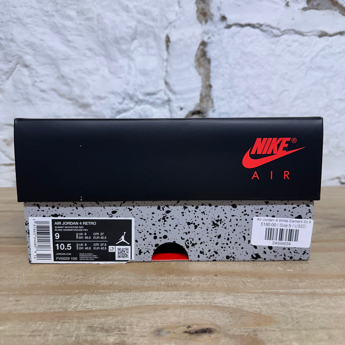 Air Jordan 4 White Cement Sz 9